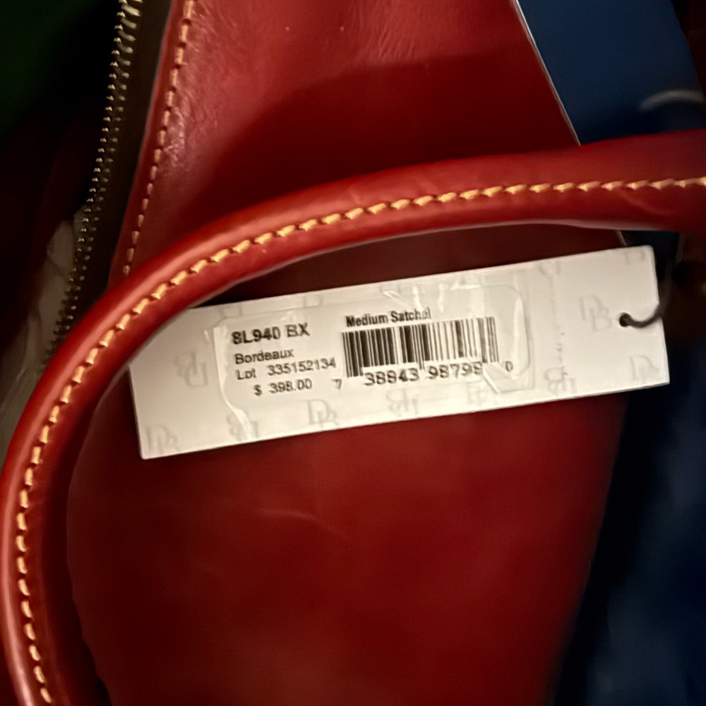Dooney & Bourke Burgundy Leather Satchel - Picture 7 of 7